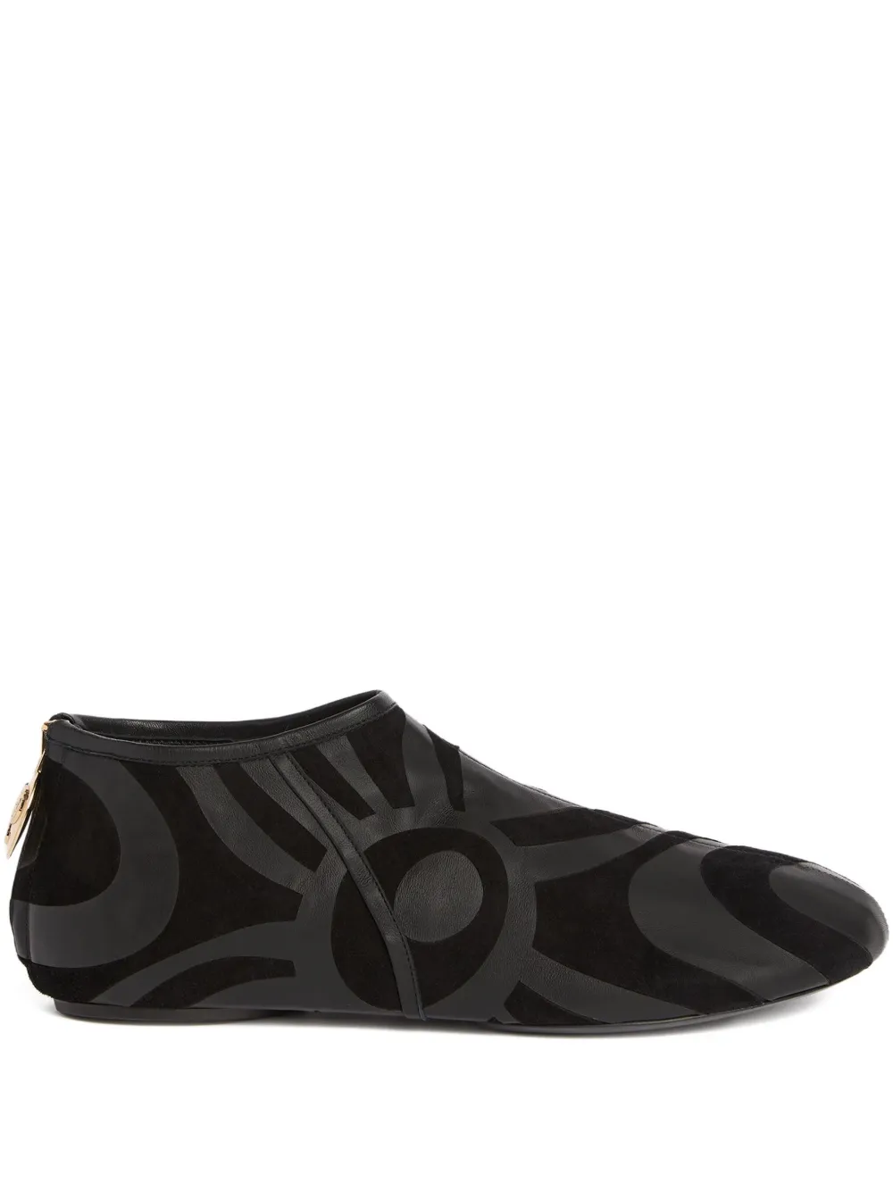PUCCI print zip flat shoes | Black | Image 1
