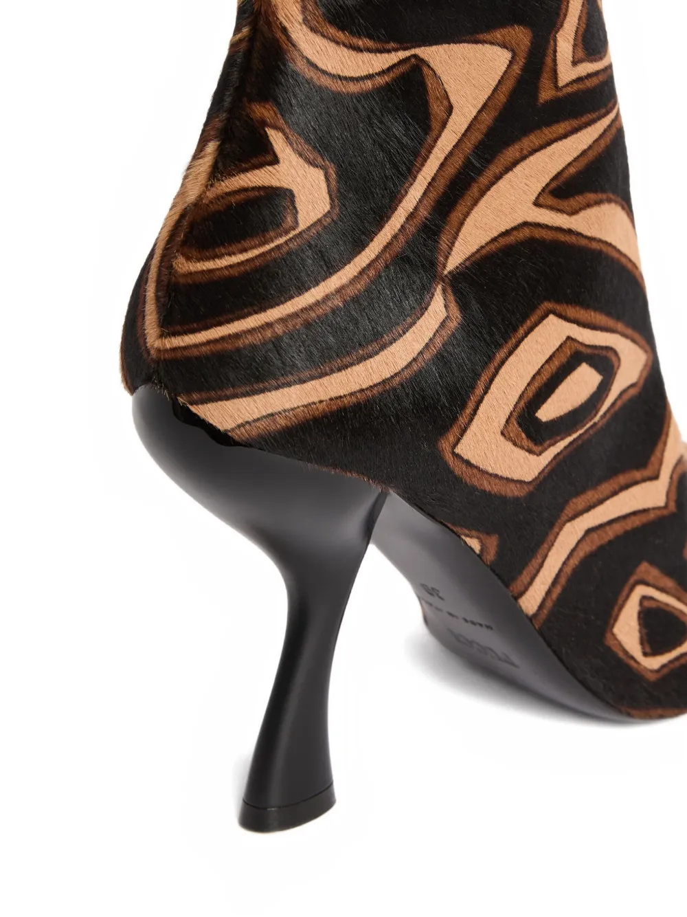 Pucci Marmo Pattern Heeled Boots In Animal Print