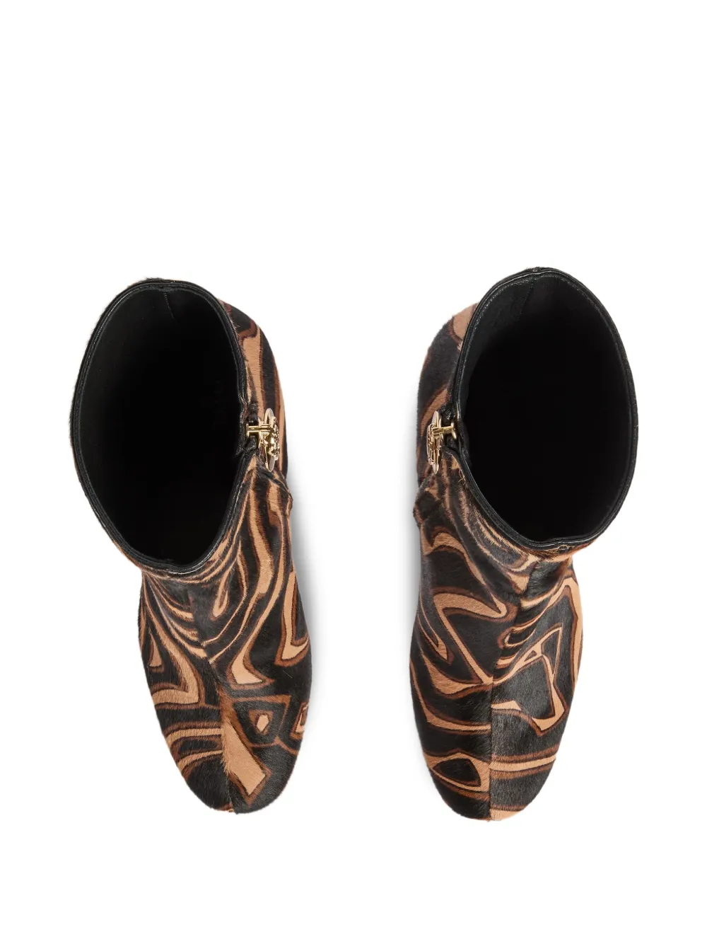  Pucci Marmo Pattern Heeled Boots - Black 