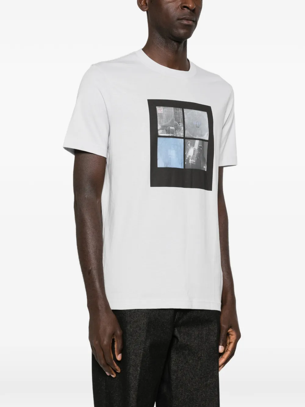BOSS T-shirt met grafische print Grijs