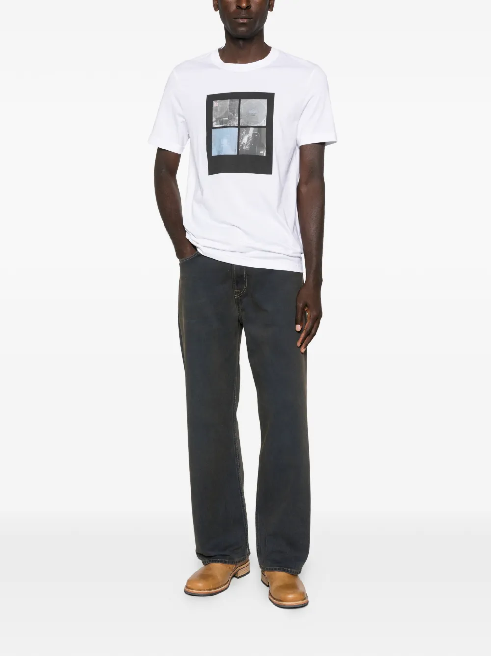 BOSS graphic-print T-Shirt - Wit