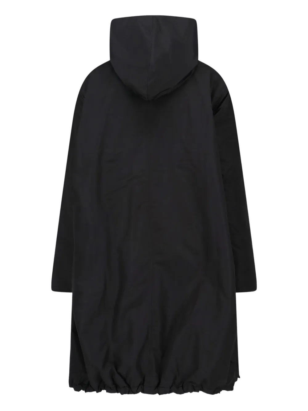 Cap Middle Camelia Hooded Coat In Black