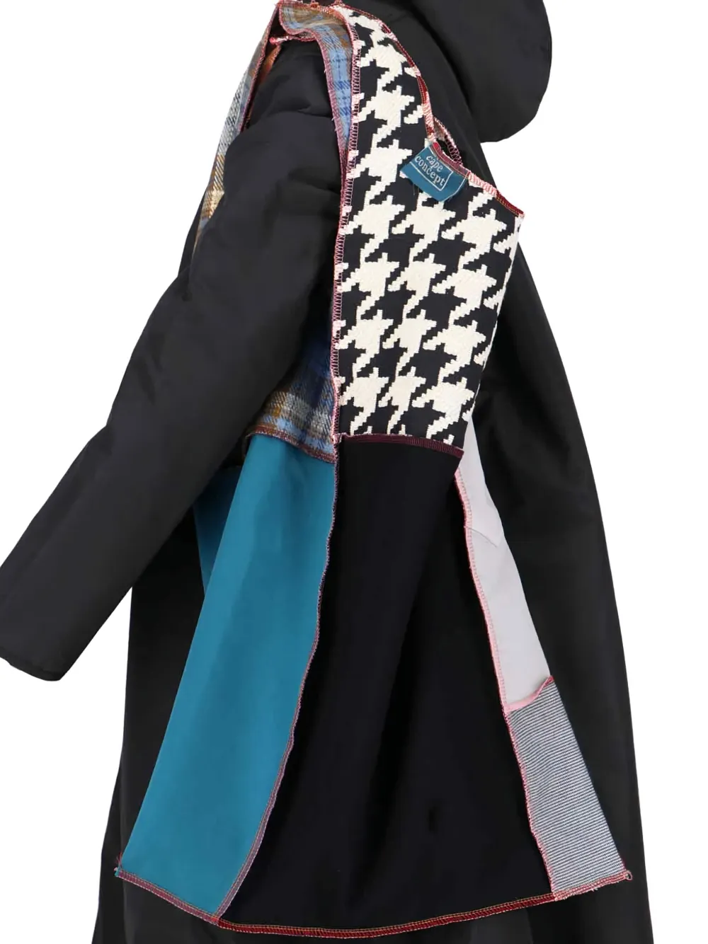 Cap Middle Camelia Hooded Coat In Black
