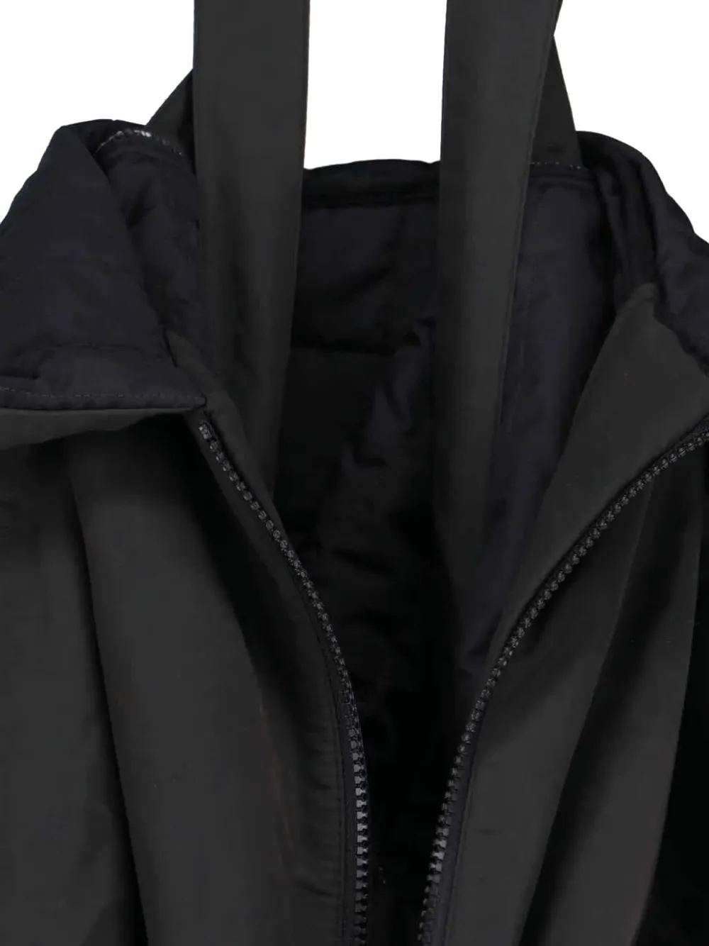 Cap Middle Camelia Hooded Coat In Black