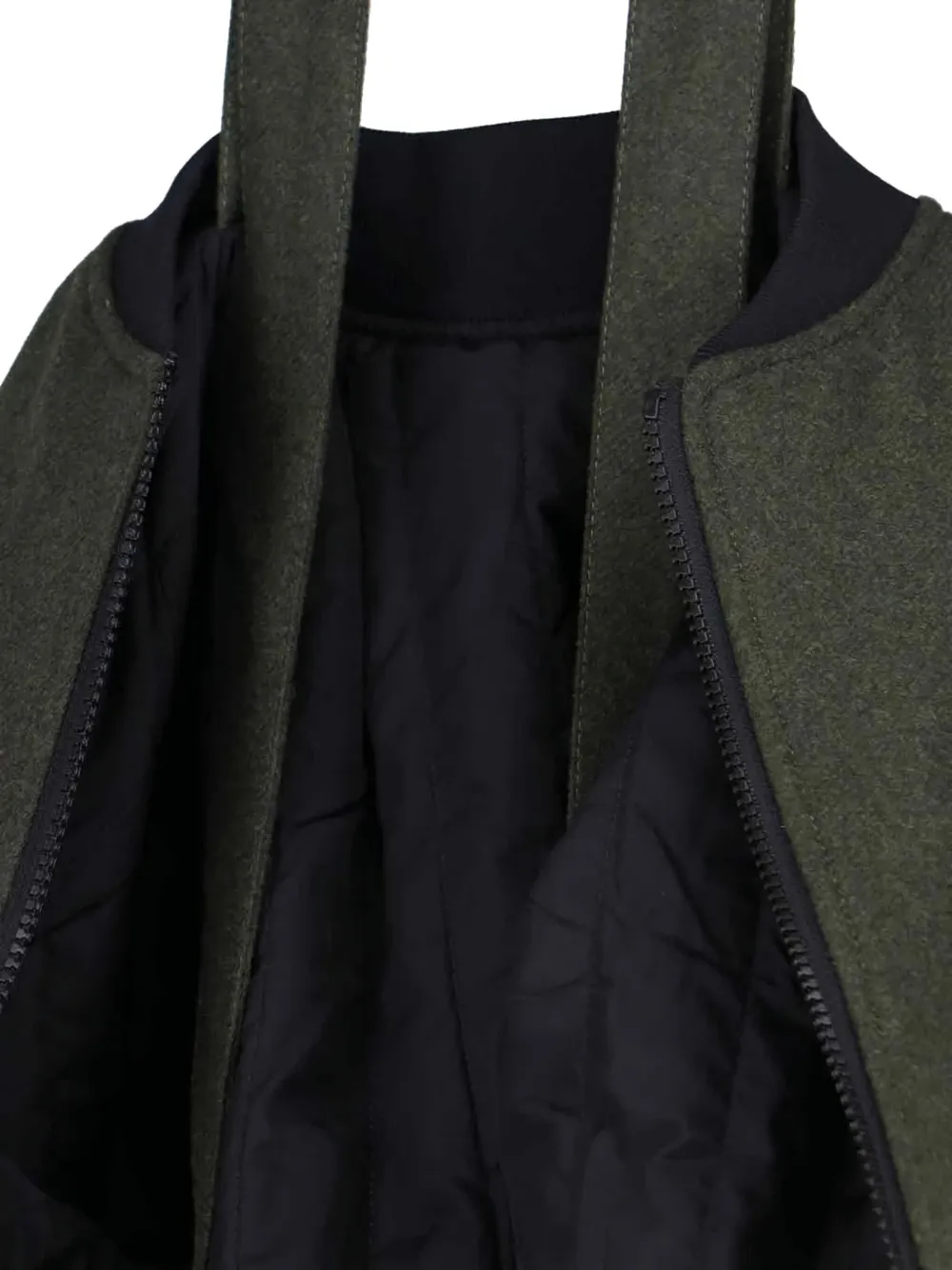 Cap Zip-up Jacket In Green