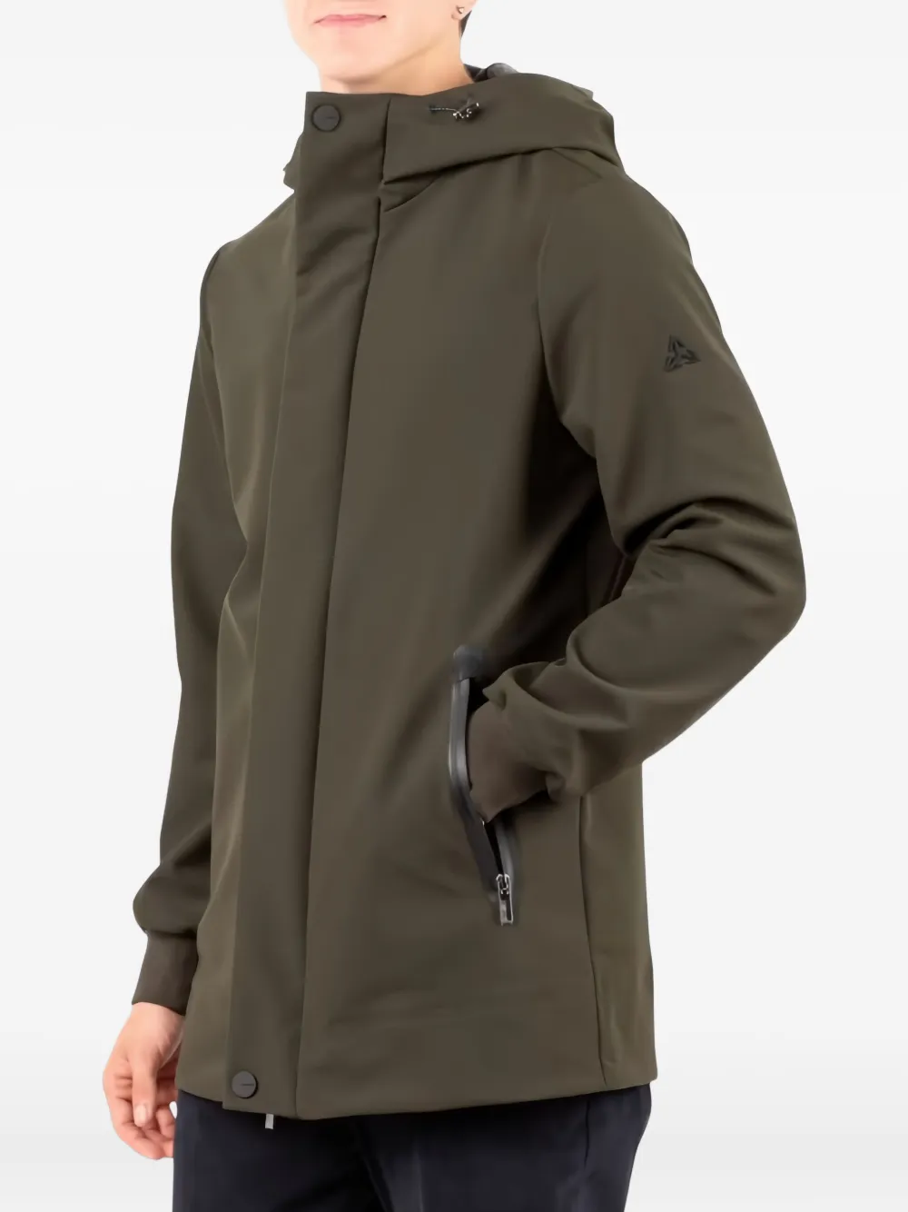 Hèskimo Zip-fastening Hooded Coat In Green
