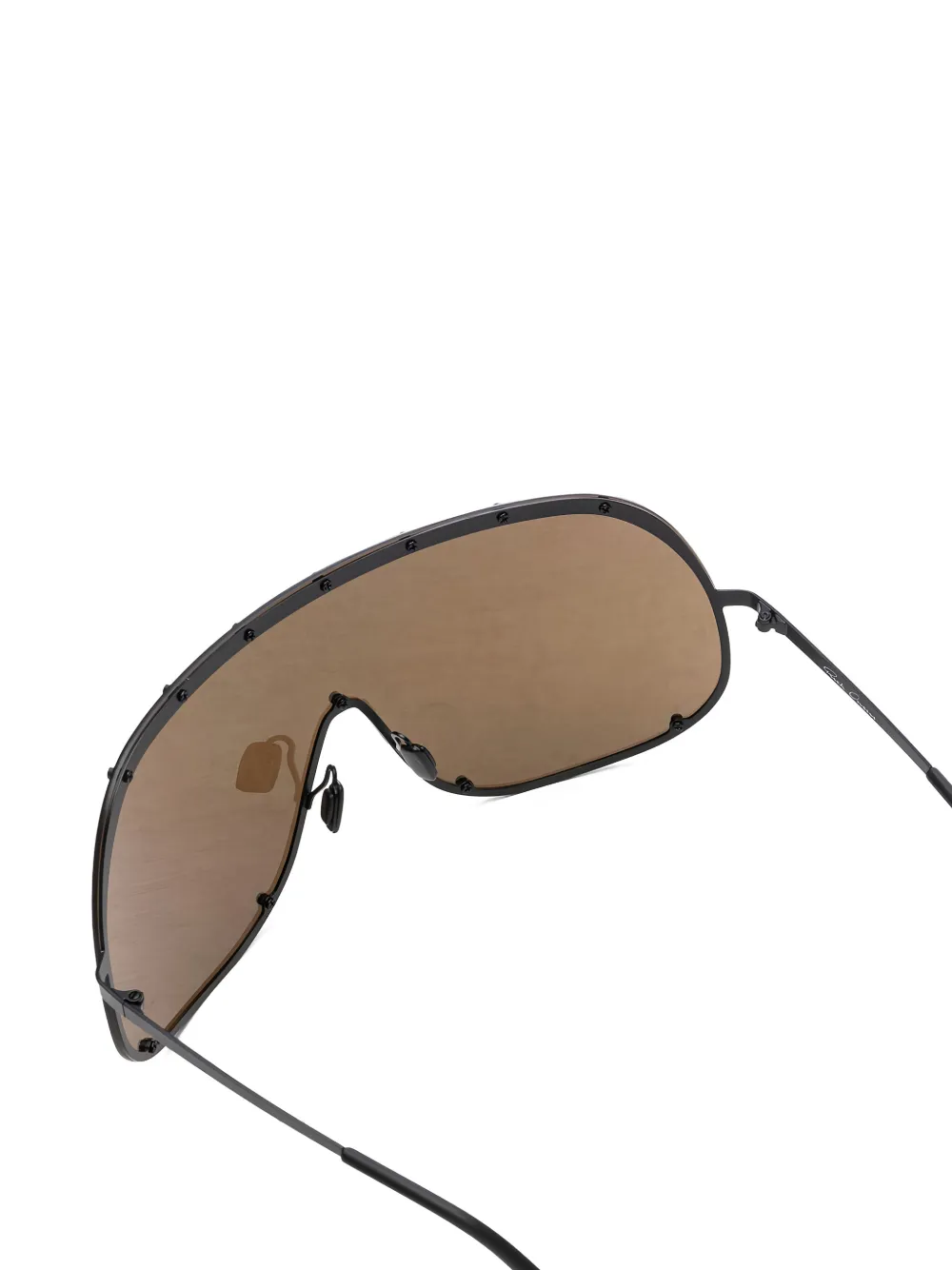 Rick Owens DRKSHDW Zonnebril met schild montuur Zwart