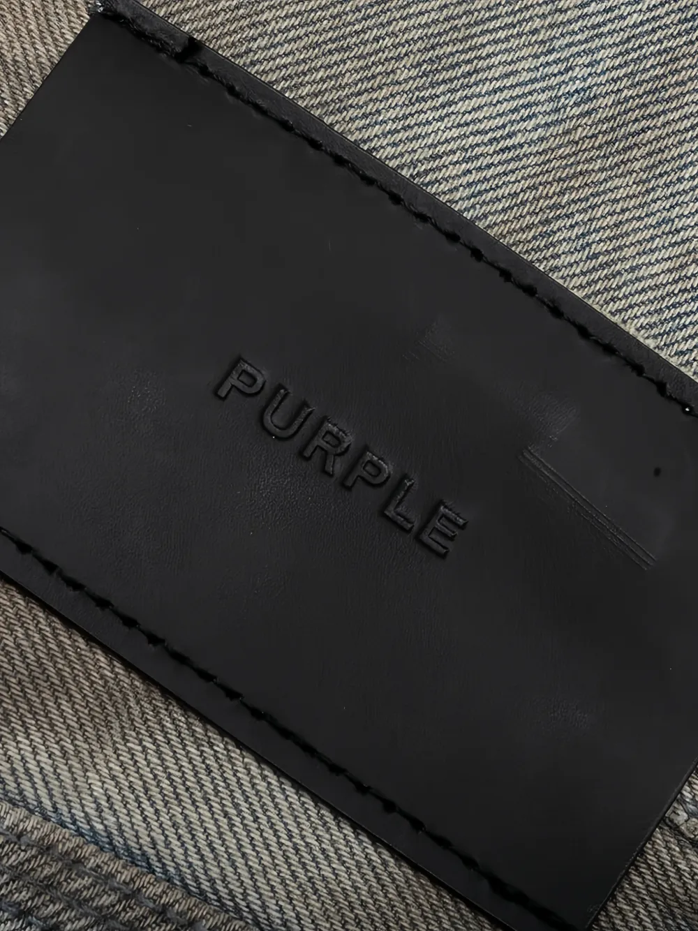 Purple Brand Jeans met logopatch Grijs