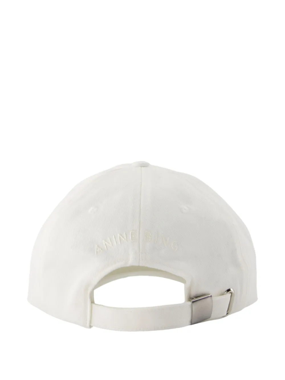 Anine Bing Logo Baseball Cap In White