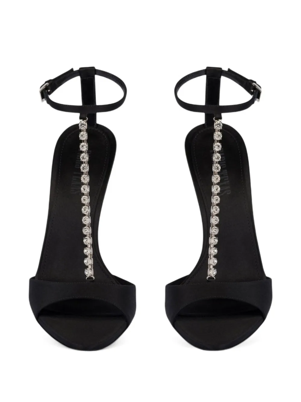 Paris Texas 105 mm Lidia sandalen met kettinghak Zwart