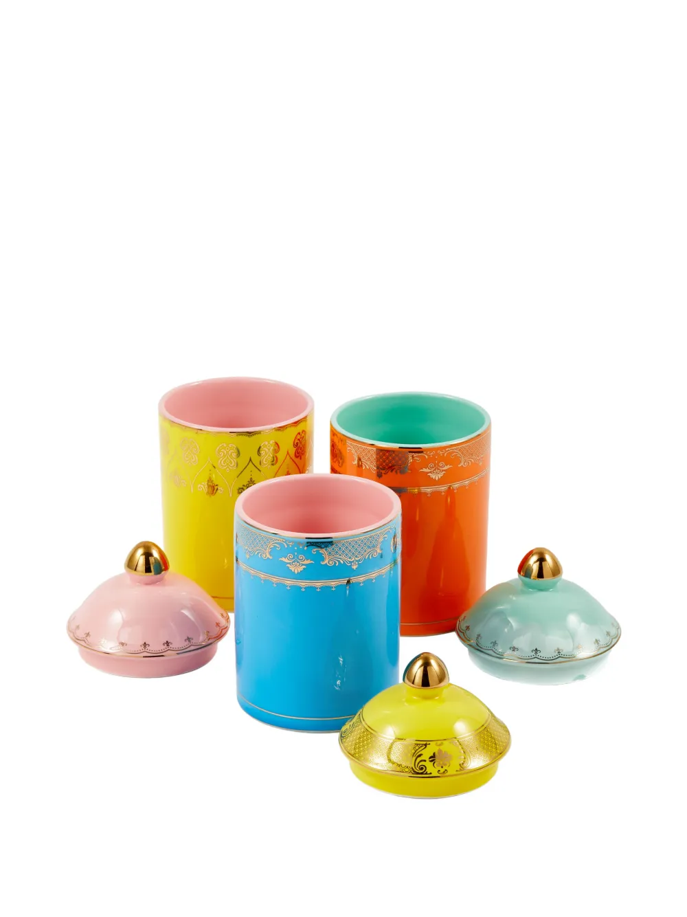  Polspotten Lidded Grandpa Jar - Orange 