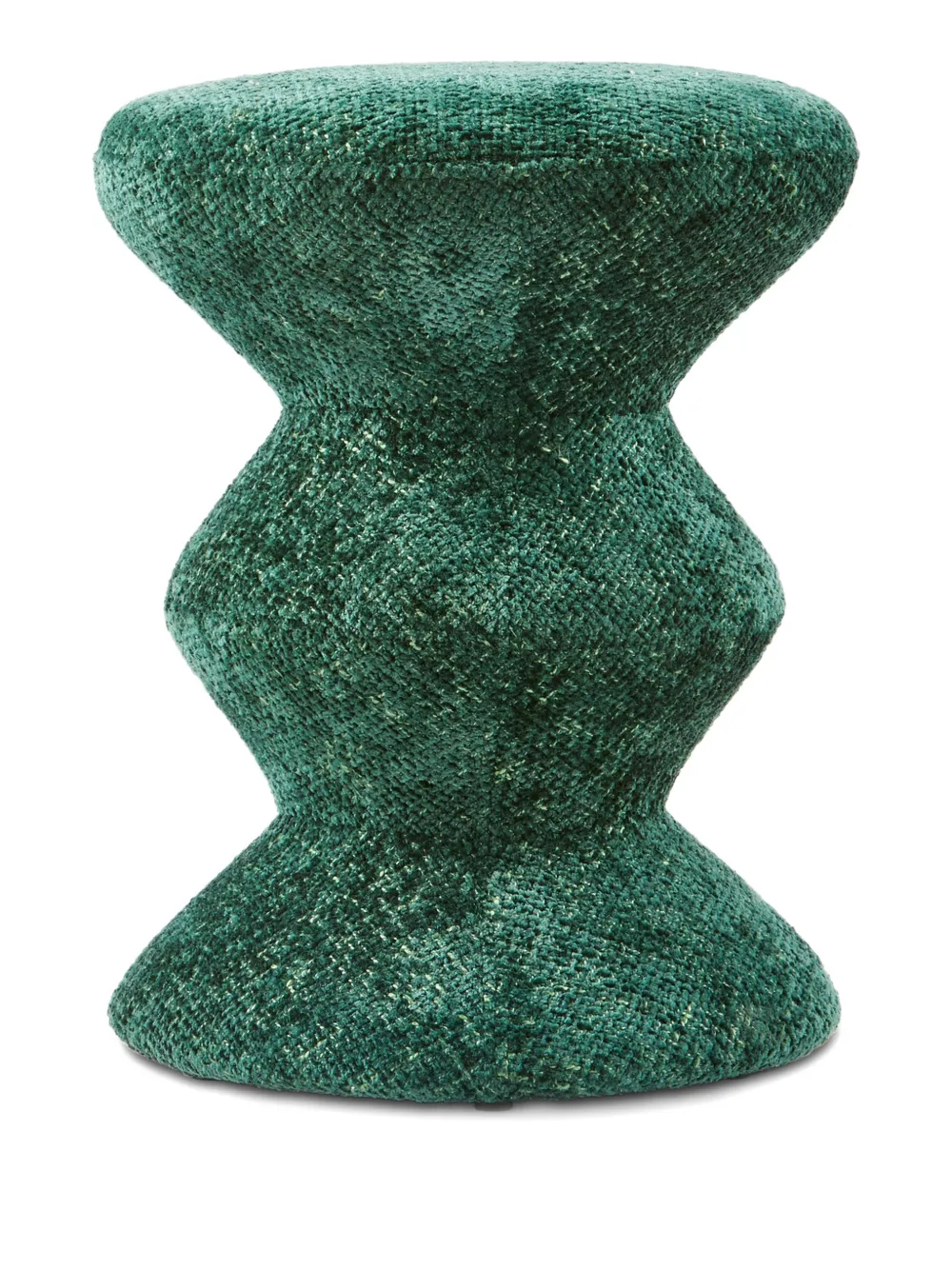 POLSPOTTEN Greenish Soft Zig Zag Hocker (47cm x 36cm) - Grün