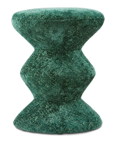 POLSPOTTEN Greenish Soft Zig Zag Hocker (47cm x 36cm)