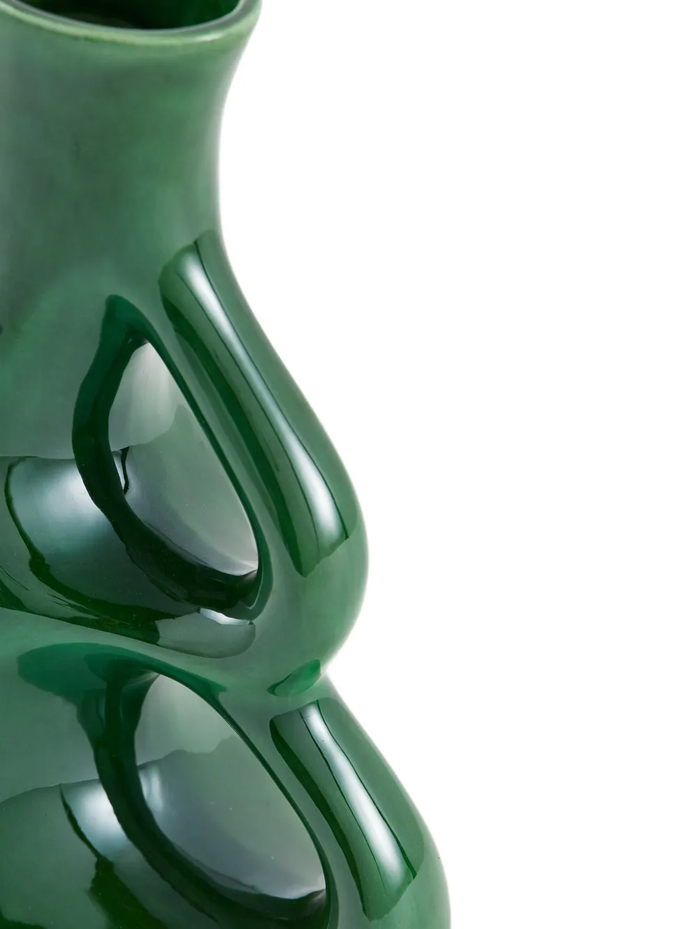 Polspotten Three Ears Vase (21cm X 9cm) In Green