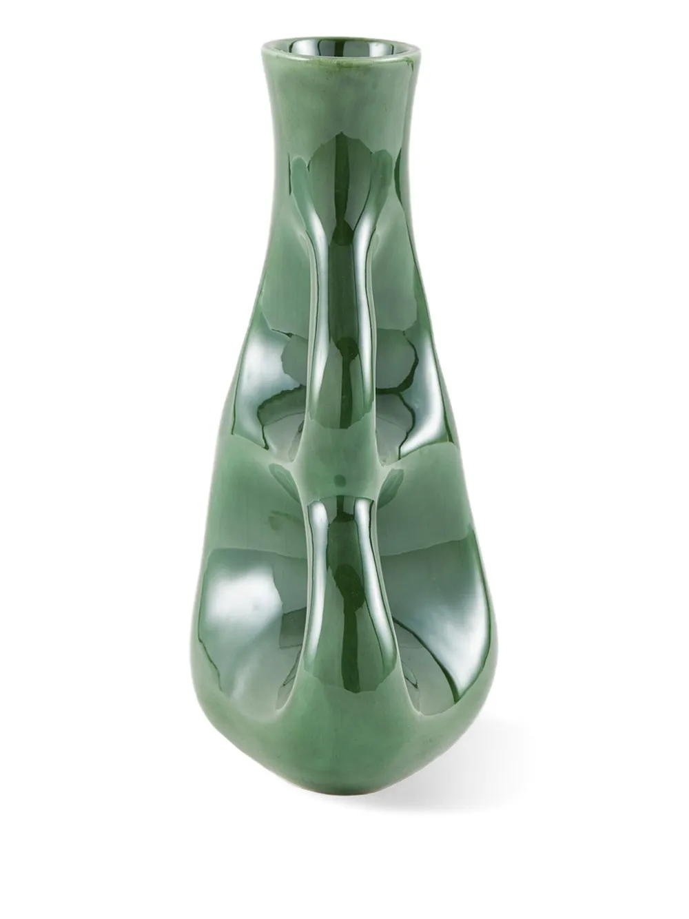Polspotten Three Ears Vase (21cm X 9cm) In Green