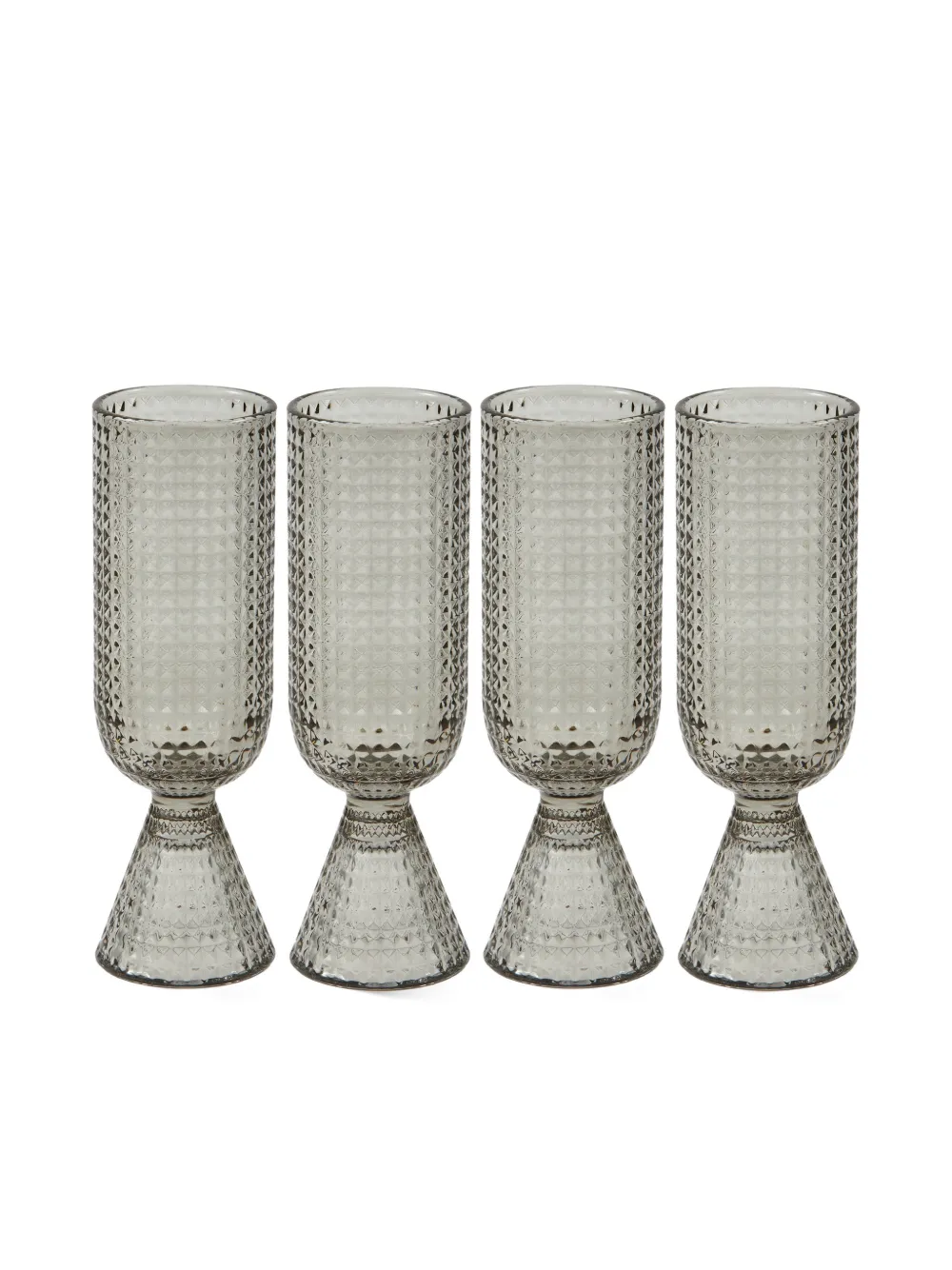 POLSPOTTEN Rooftop champagne glasses (set of four) | Grey | Image 1