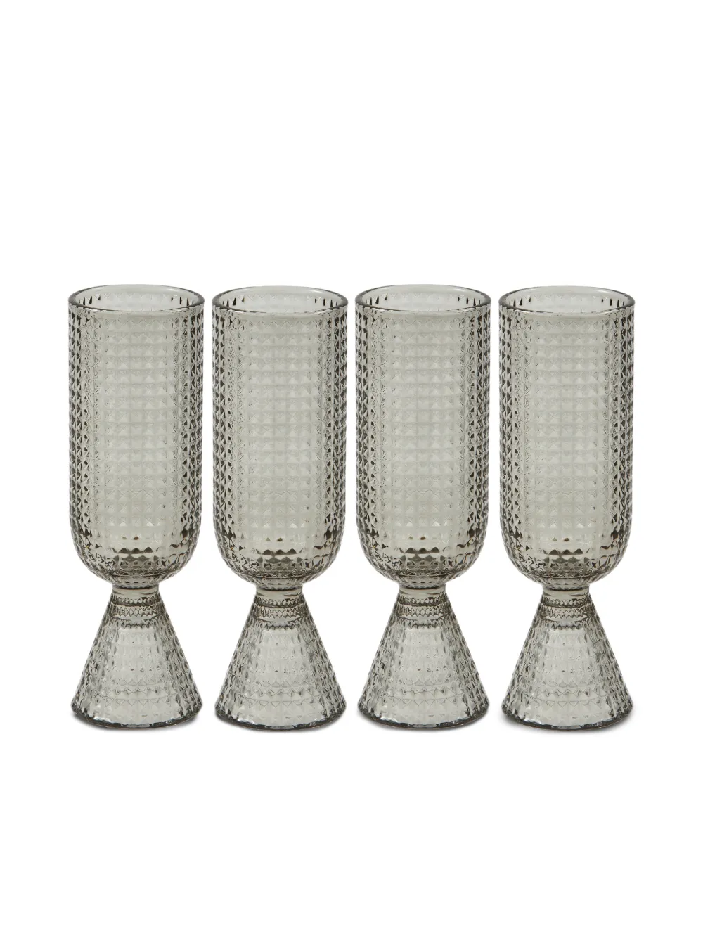 POLSPOTTEN Rooftop champagne glasses (set of four) | Grey | Image 1
