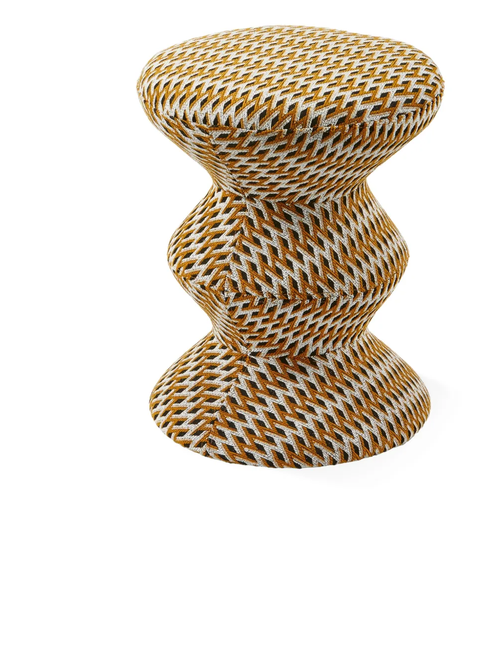POLSPOTTEN Geo Soft Zig Zag stool (47cm) | Neutrals | Image 1