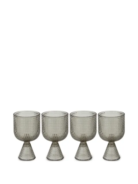 POLSPOTTEN Rooftop textured wine glasses (set of four)