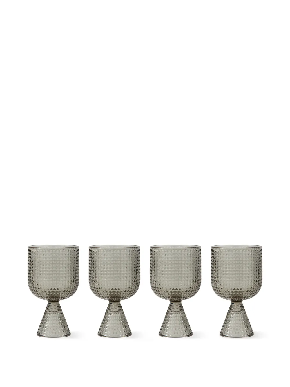 POLSPOTTEN Rooftop textured wine glasses (set of four) | Tableware | Image 2