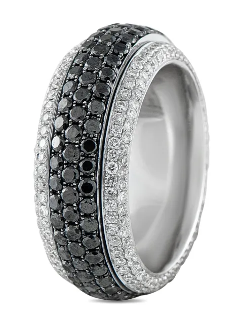 Bucherer 18K white gold diamond rotating band ring