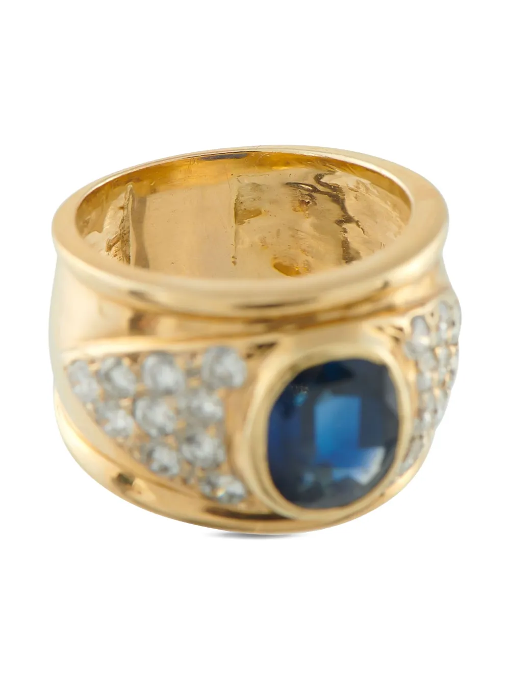LB Exclusive 18K yellow gold diamond and sapphire ring - Oro