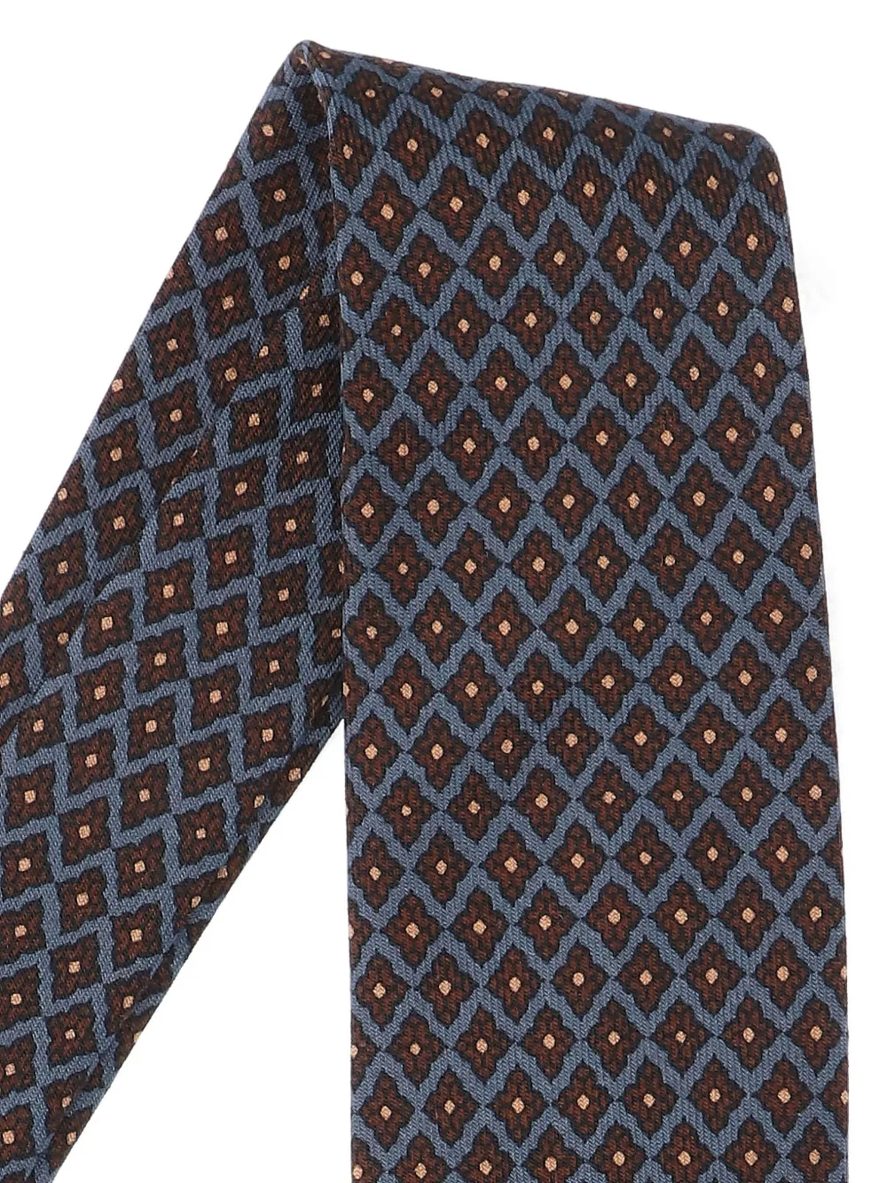 Cesare Attolini Geometric-pattern Tie In Gray