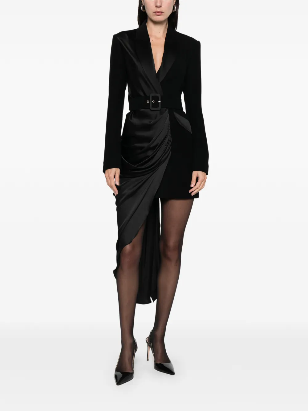  Silk Love & Lace Alexa Belted Mini Dress - Black 