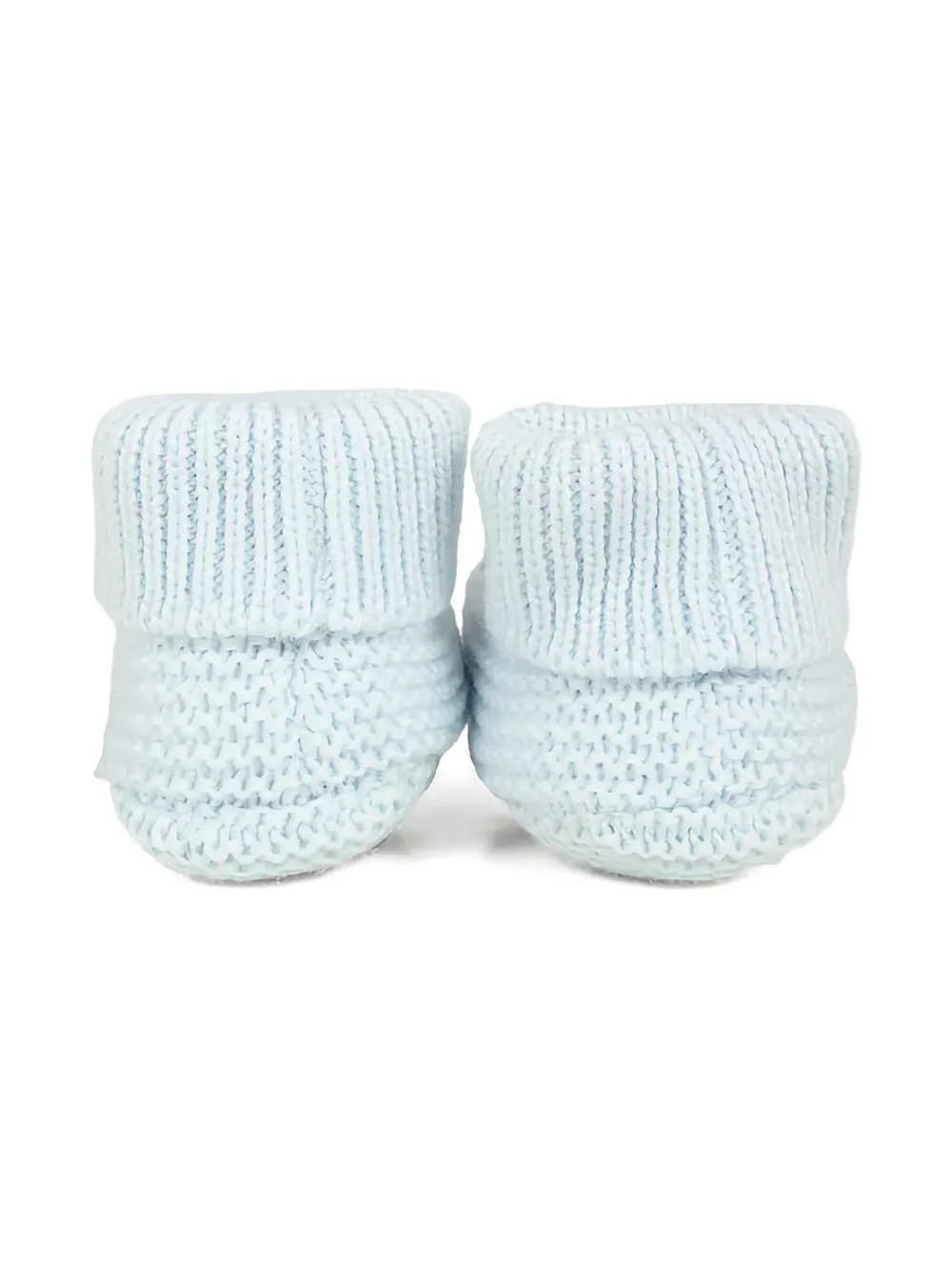 Little Bear Virgin Wool Crib Shoes In Blue