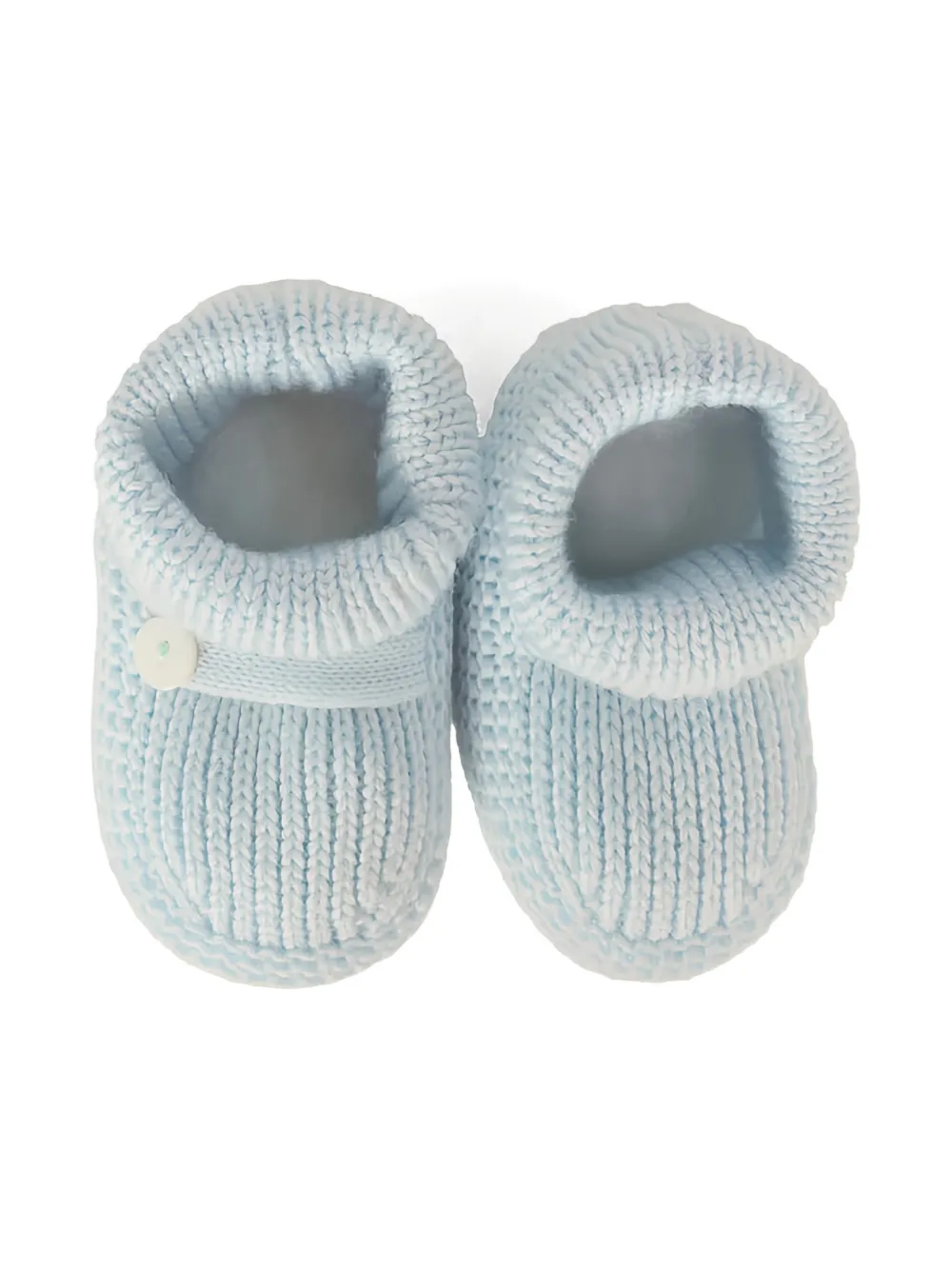 Little Bear virgin wool crib shoes - Blauw