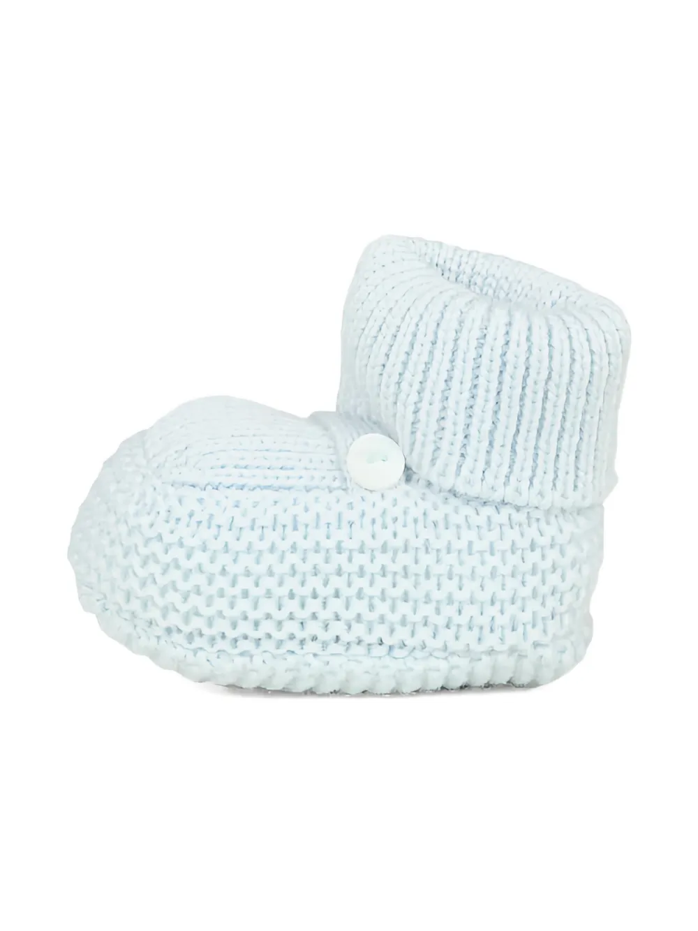 Little Bear Virgin Wool Crib Shoes In Blue