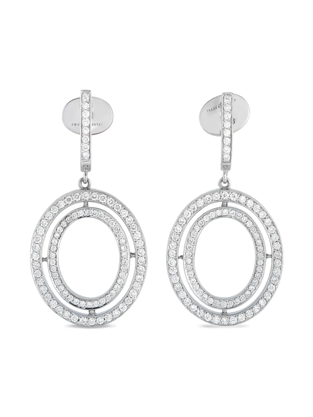 Ivanka Trump 18K white gold diamond drop earrings - シルバートーン Ivanka Trump 18K white gold diamond drop earrings - シルバートーン
