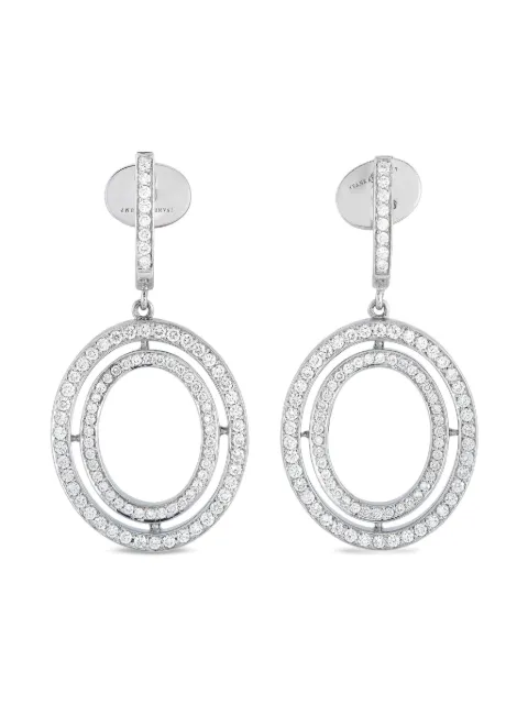 Ivanka Trump 18K white gold diamond drop earrings