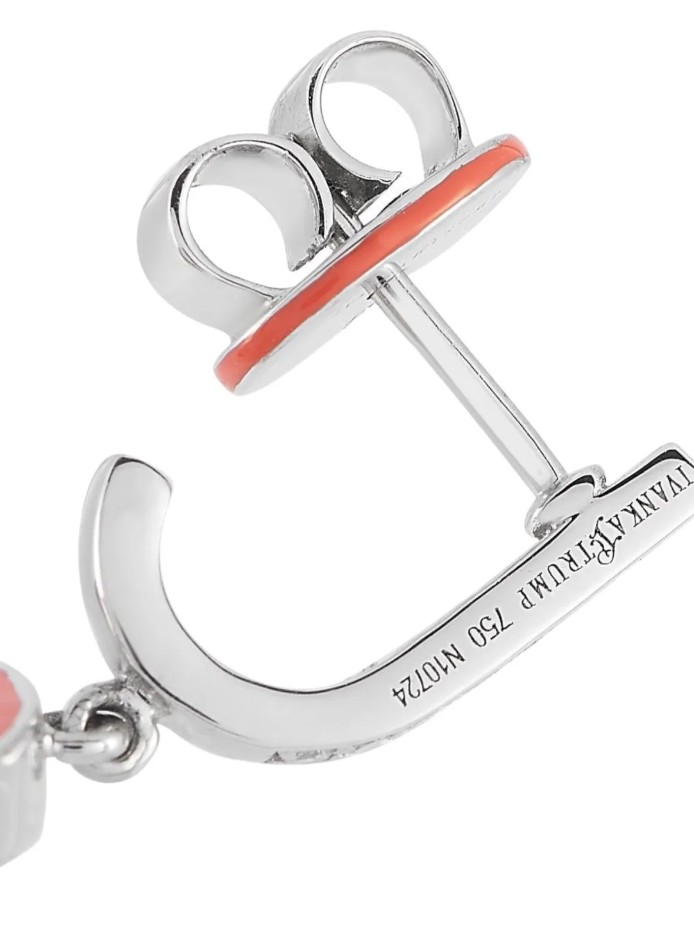 IVANKA TRUMP Pre-owned 18k White Gold Diamond Drop Earrings In Silver