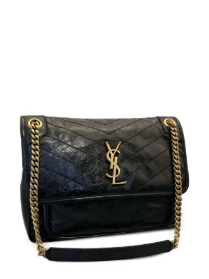Saint Laurent ミニ ニキ キルティングショルダーバッグ | ブラック