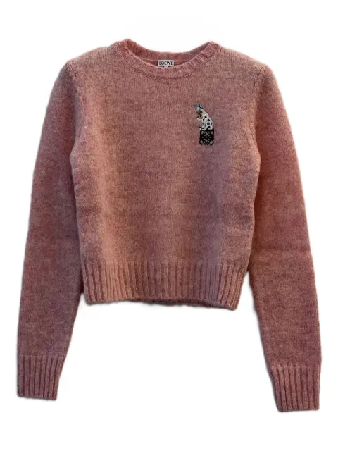 LOEWE appliqué crew-neck sweater