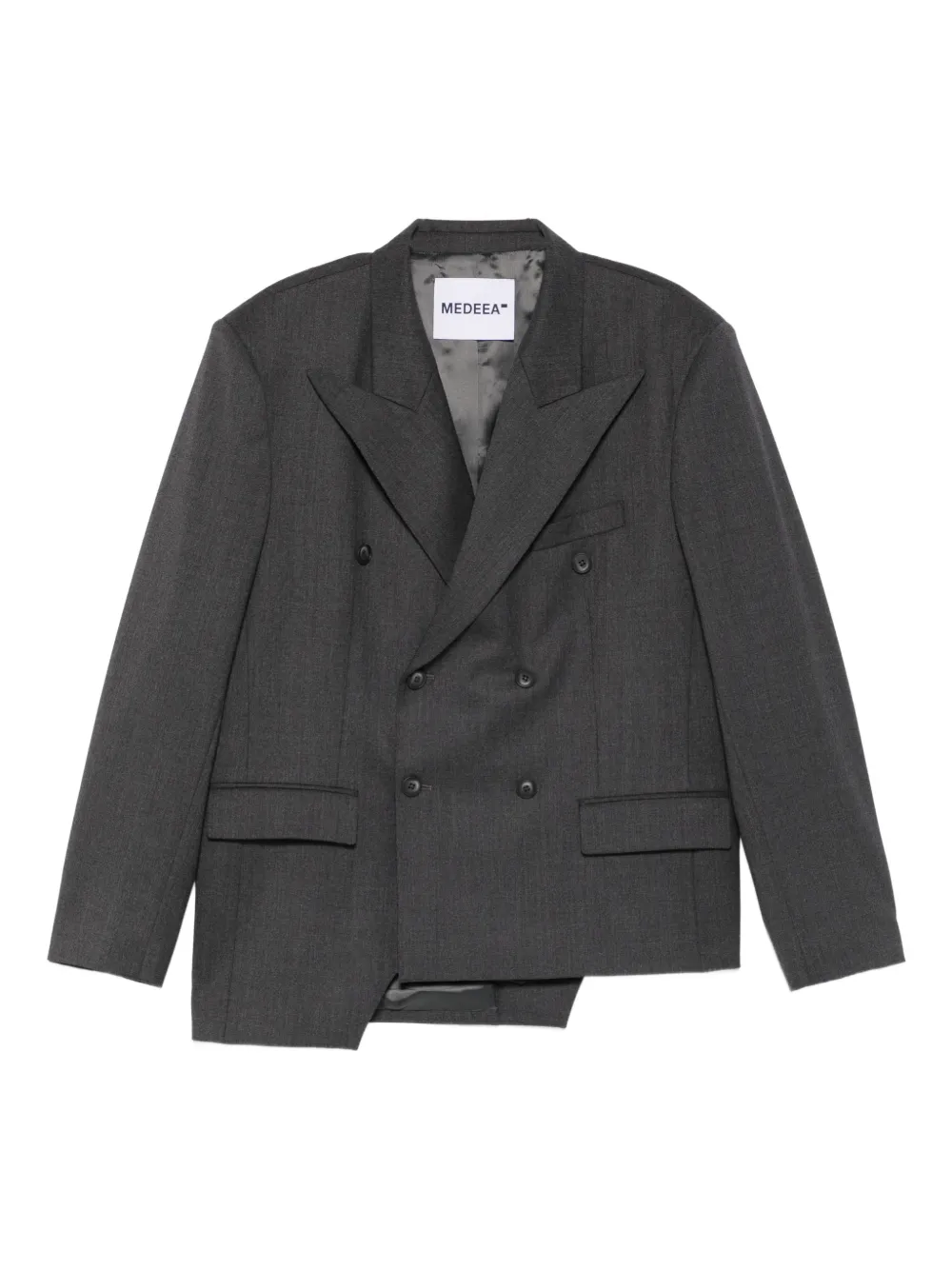 MEDEEA Trapezoid asymmetrical blazer | Grey | Image 1