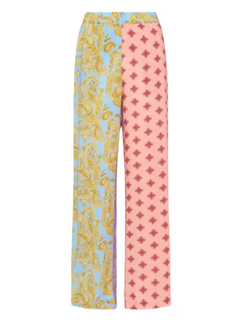 Donde Esteban Paisley patchwork trousers