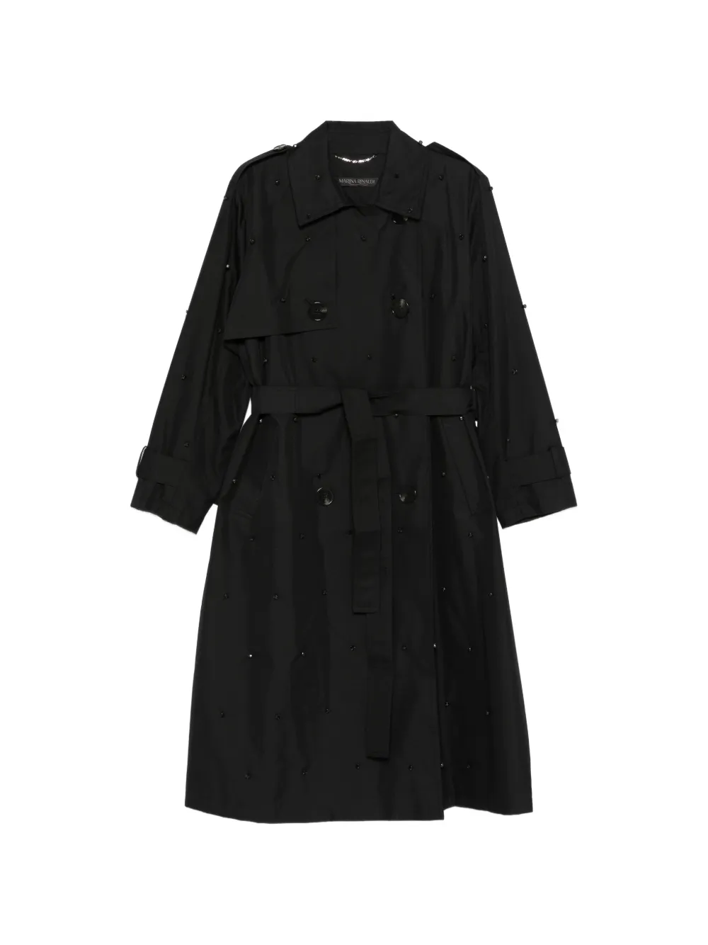 Marina Rinaldi MRNEPOCA beaded trench coat - Nero