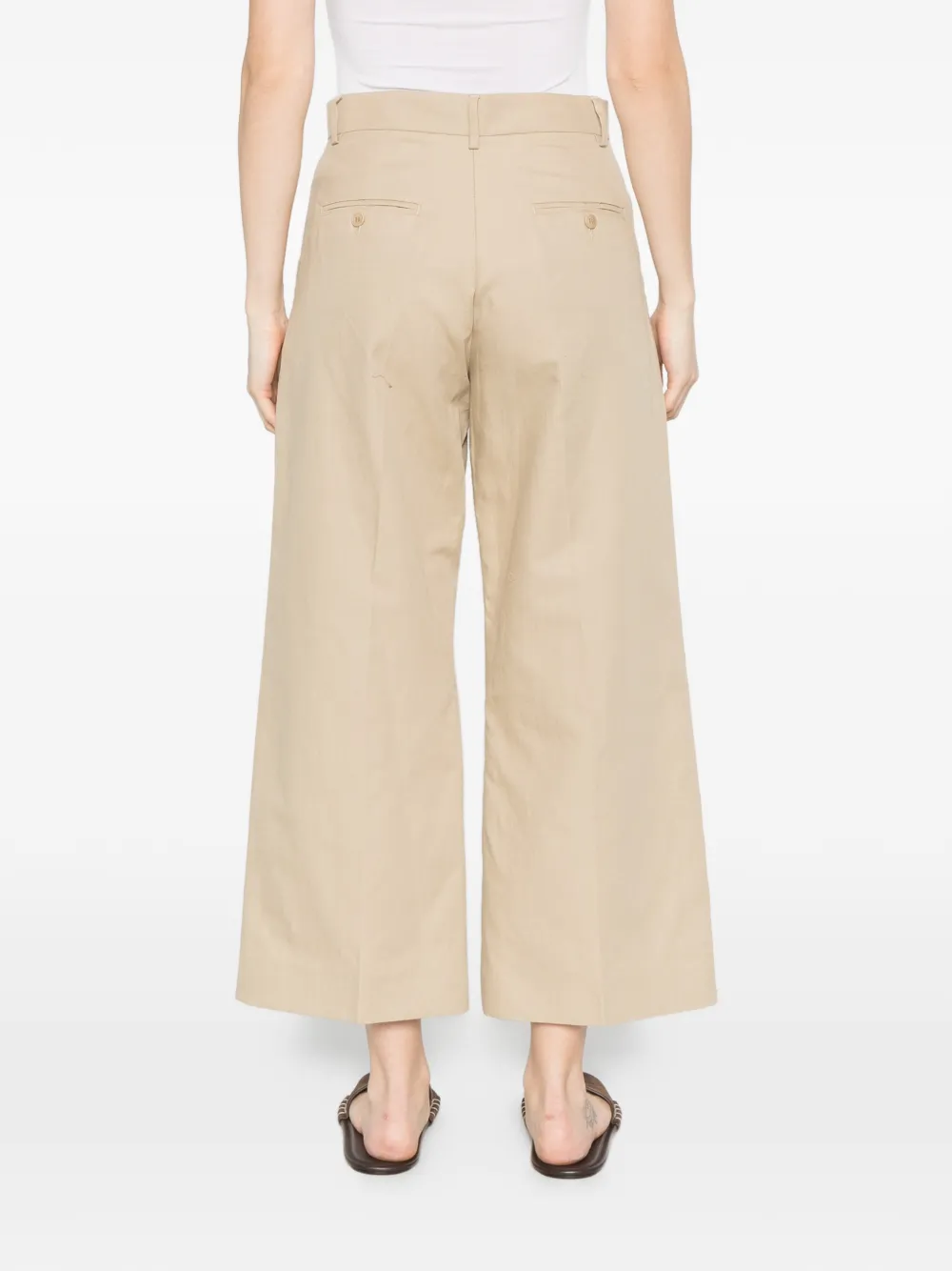 Weekend Max Mara Broek met riemlussen Beige
