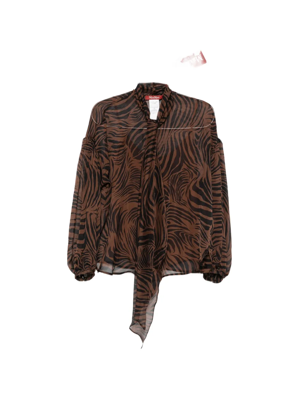 Max Mara satin-finish shirt - Brown