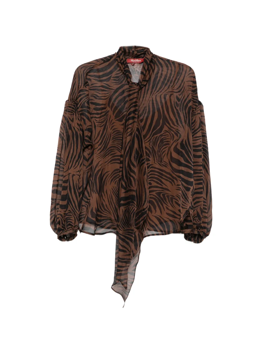 Max Mara satin-finish shirt - Brown