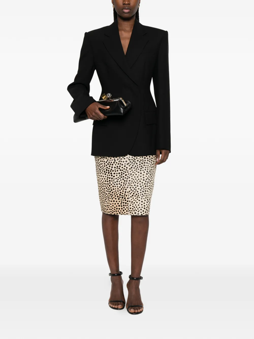  Sportmax Spxgufo Double-breasted Blazer - Black 