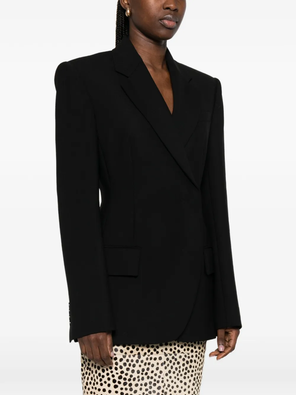  Sportmax Spxgufo Double-breasted Blazer - Black 