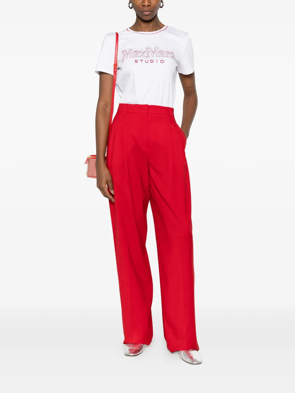 Max Mara T-shirt met logo Wit