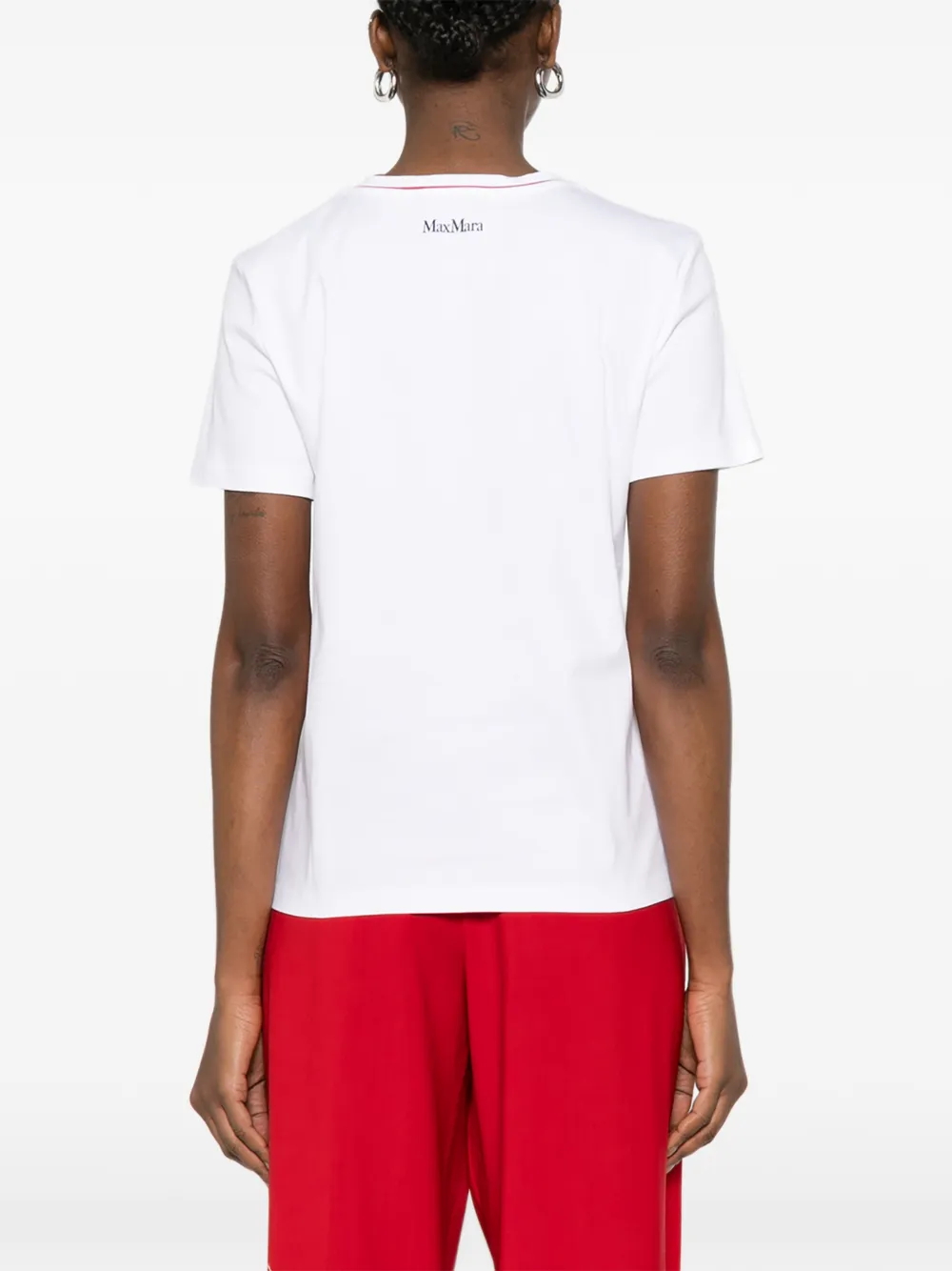Max Mara T-shirt met logo Wit