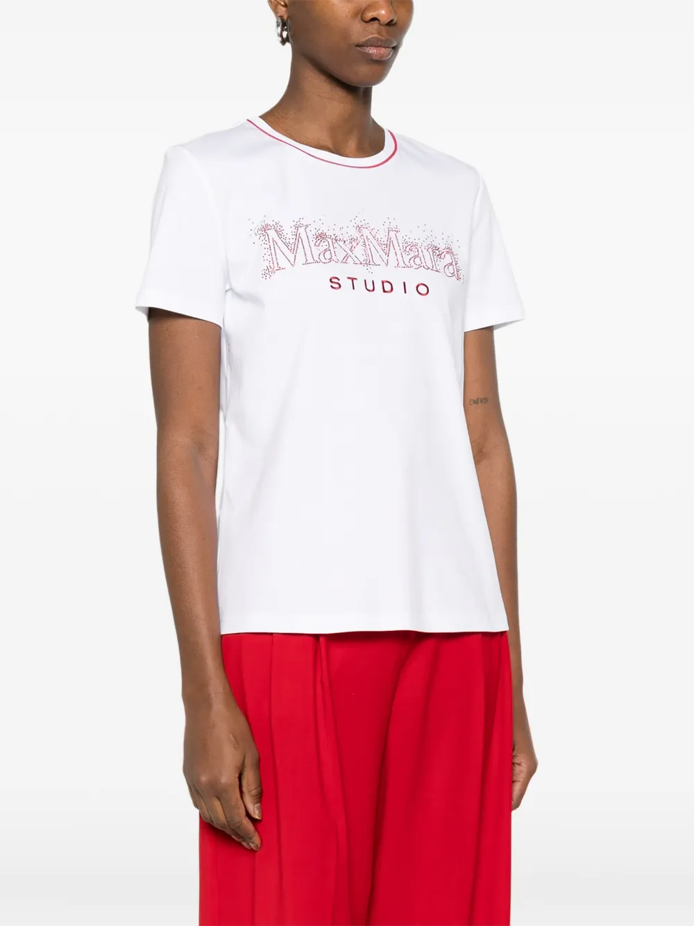 Max Mara T-shirt met logo Wit