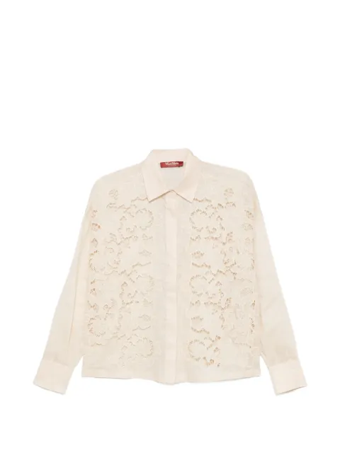 Max Mara lace-panelled shirt