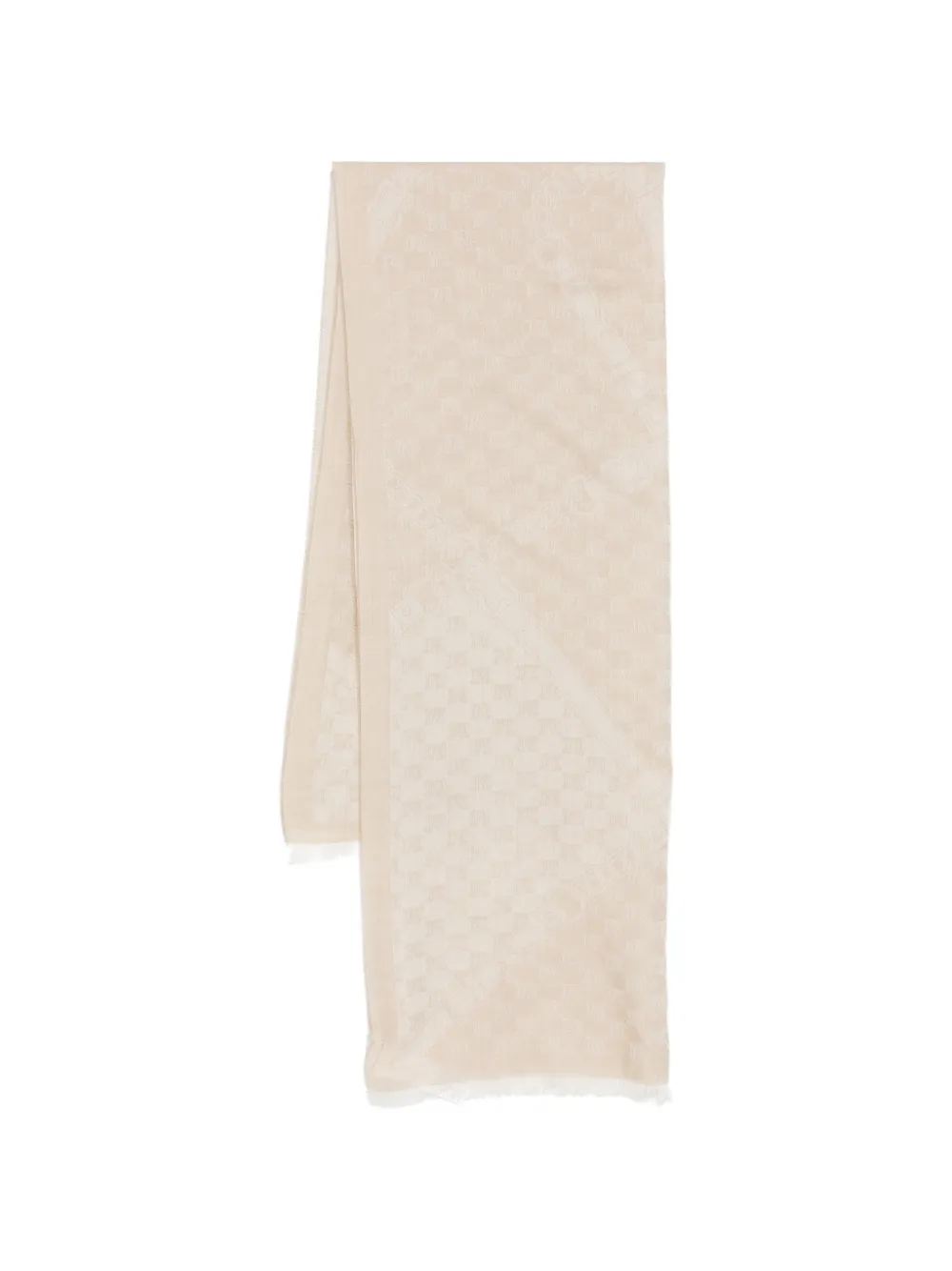 Max Mara MXAPEDONE logo pattern scarf - Neutrals