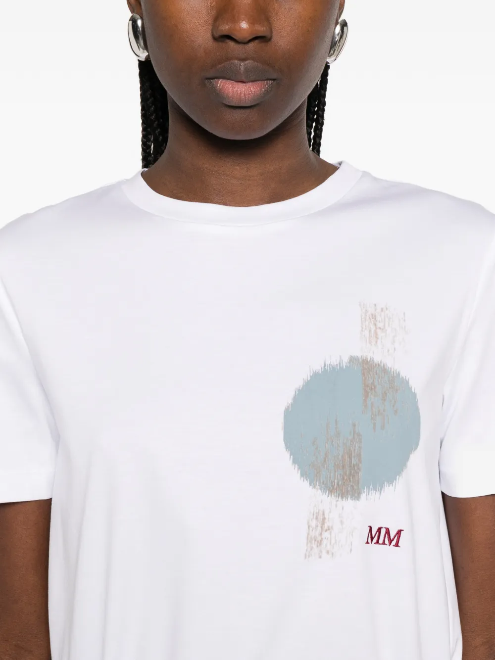 Max Mara T-shirt met grafische print Wit